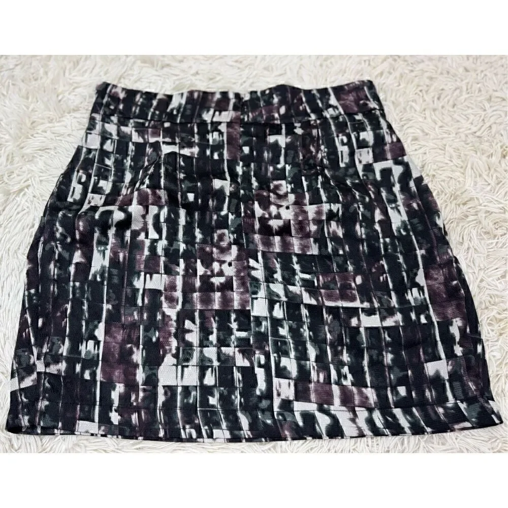 Adorable Black, Maroon, White & Gray Mini Skirt by KatWalk size Small